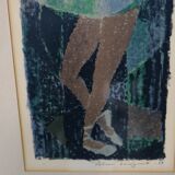 Fabian Lundqvist  (1913-1989), Swedish modern lithograph, 1958,  Framed