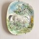 Decorative horse plate signed from the 60s-70s