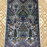 Tapis fait main en soie naturelle