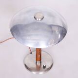 Restored ArtDeco Table Lamp, Chrome, New Electrification, Czechia, 1930s