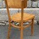 Set of 5 mismatched vintage blond wood bistro chairs