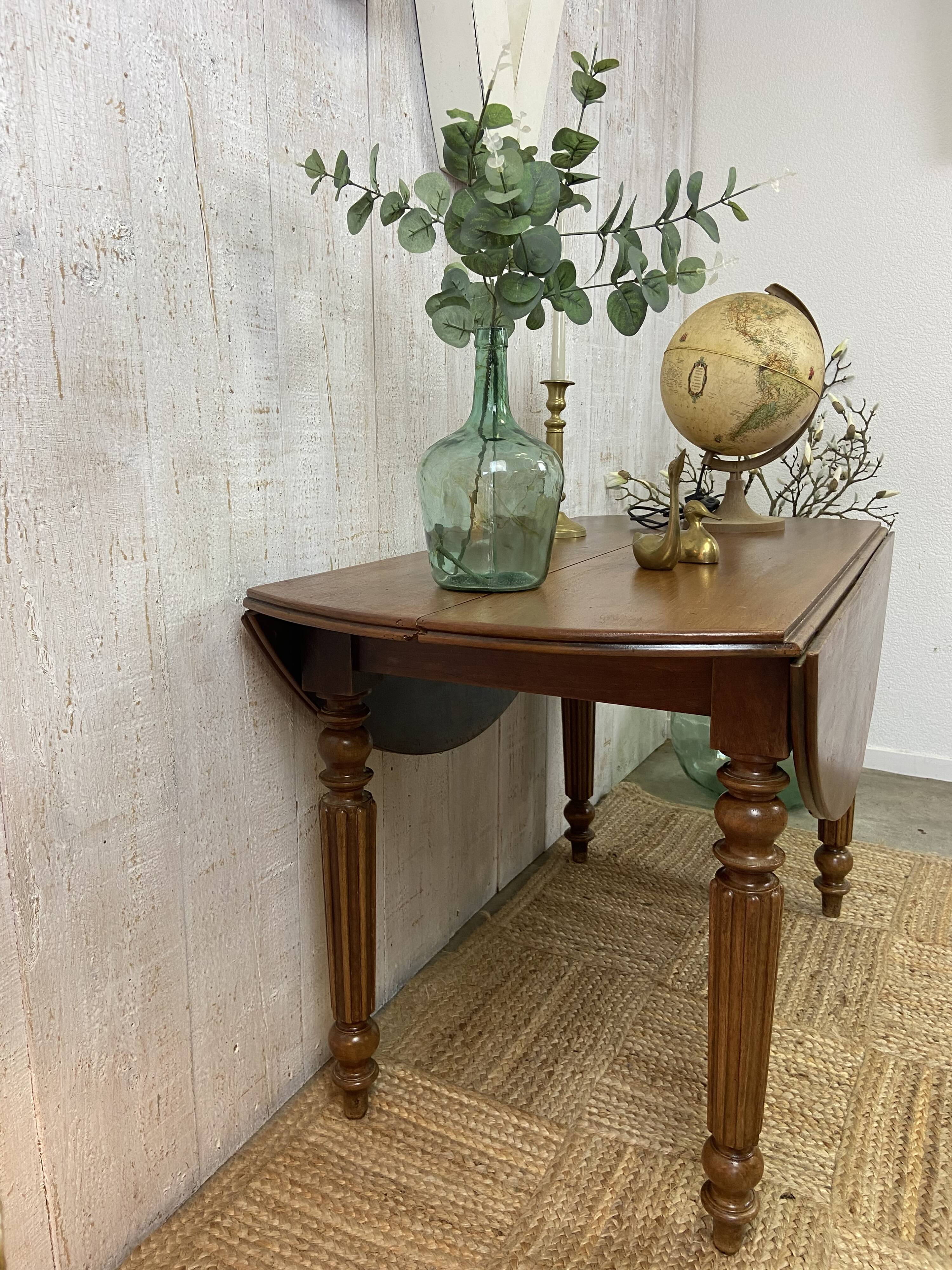 Country-style drop-leaf table