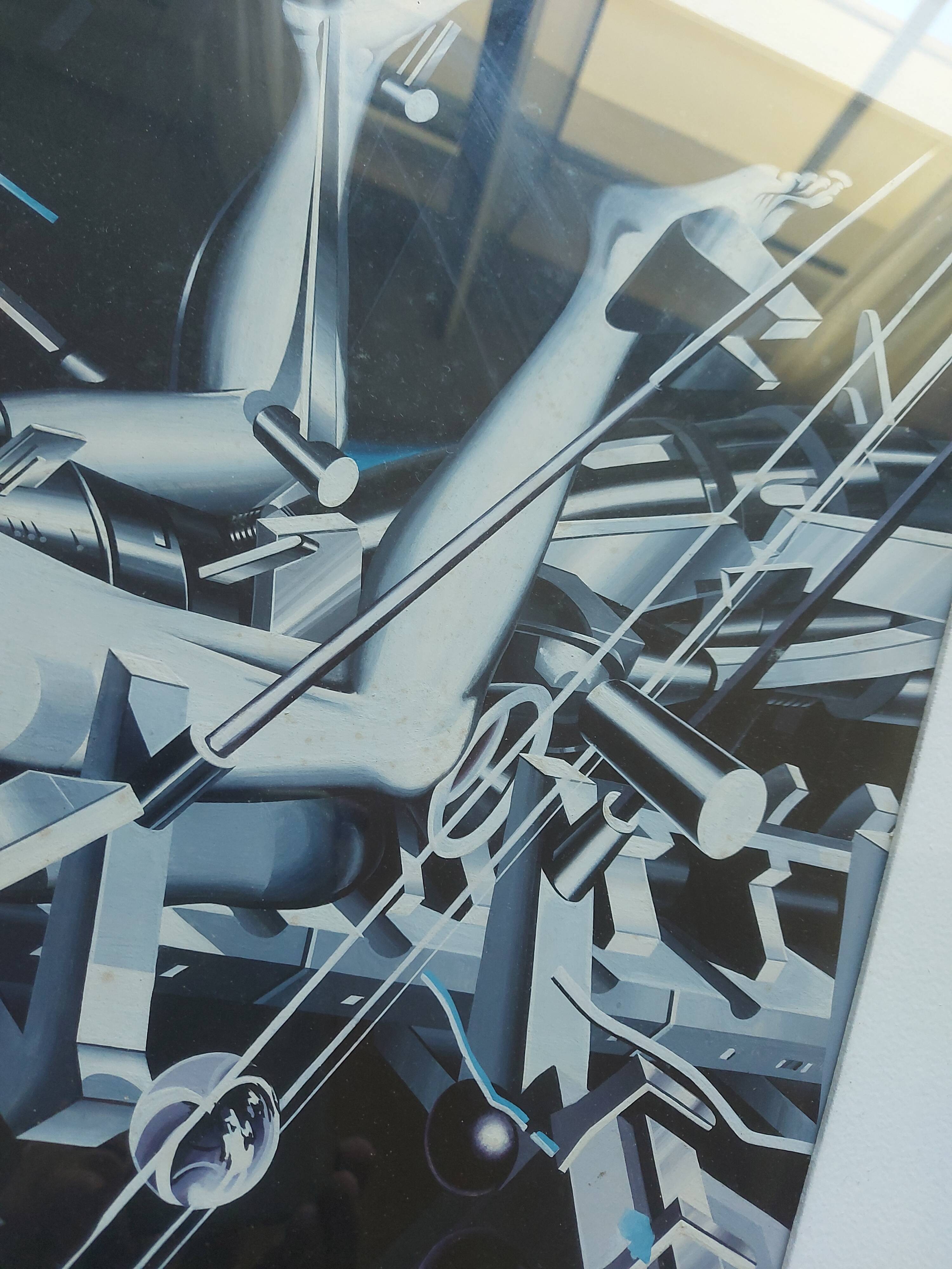 Modernist painting by Francisco Melo 1983