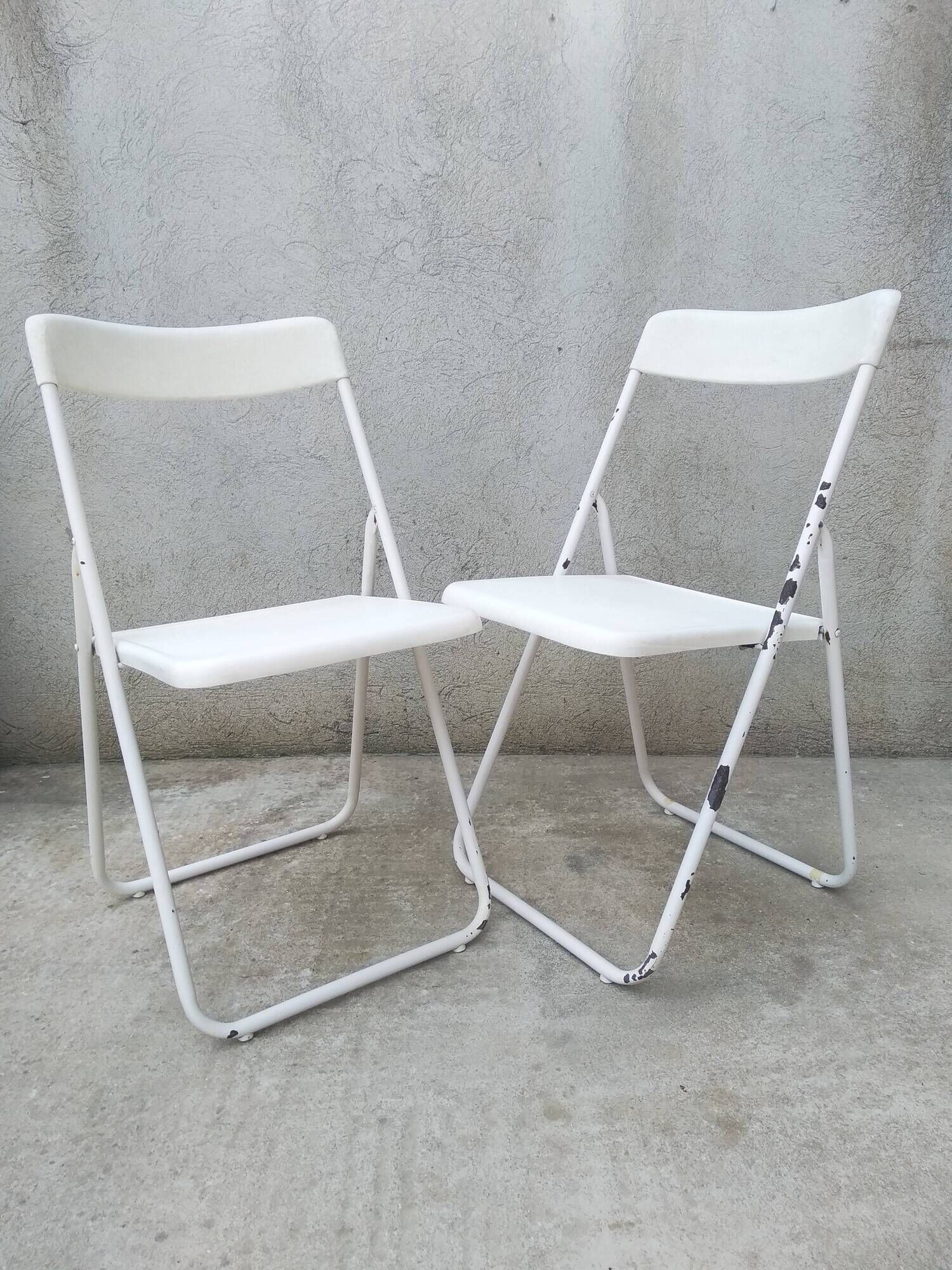 Pair of n1 folding chairs "pop" series, höganäsmöbler sweden, 1970