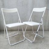 Paire de chaises pliables n1 série "pop", höganäsmöbler sweden, 1970