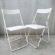 Pair of n1 folding chairs "pop" series, höganäsmöbler sweden, 1970