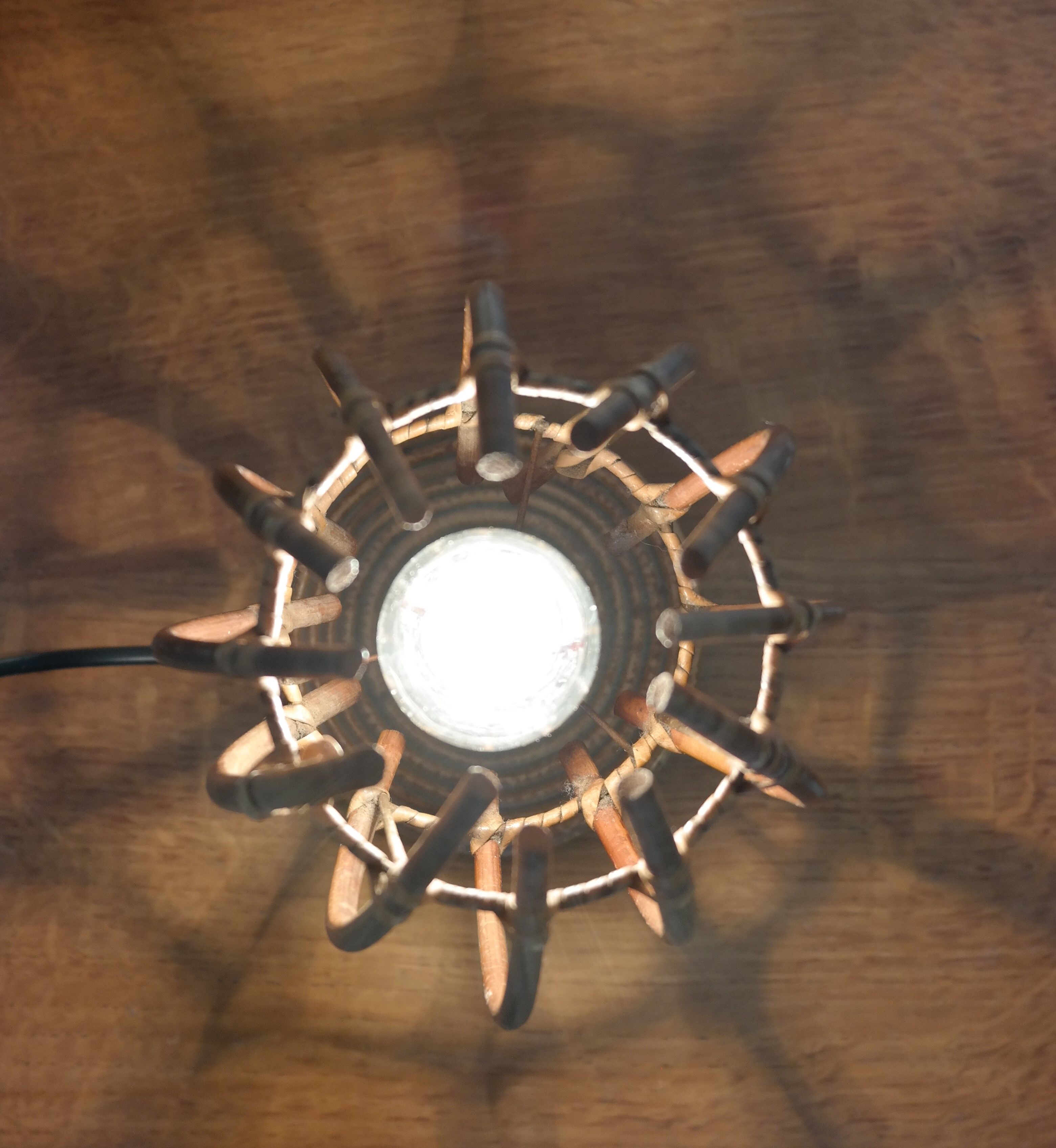 Vintage lamp rattan