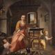 Scène intérieure du 19ème siècle peinture italienne