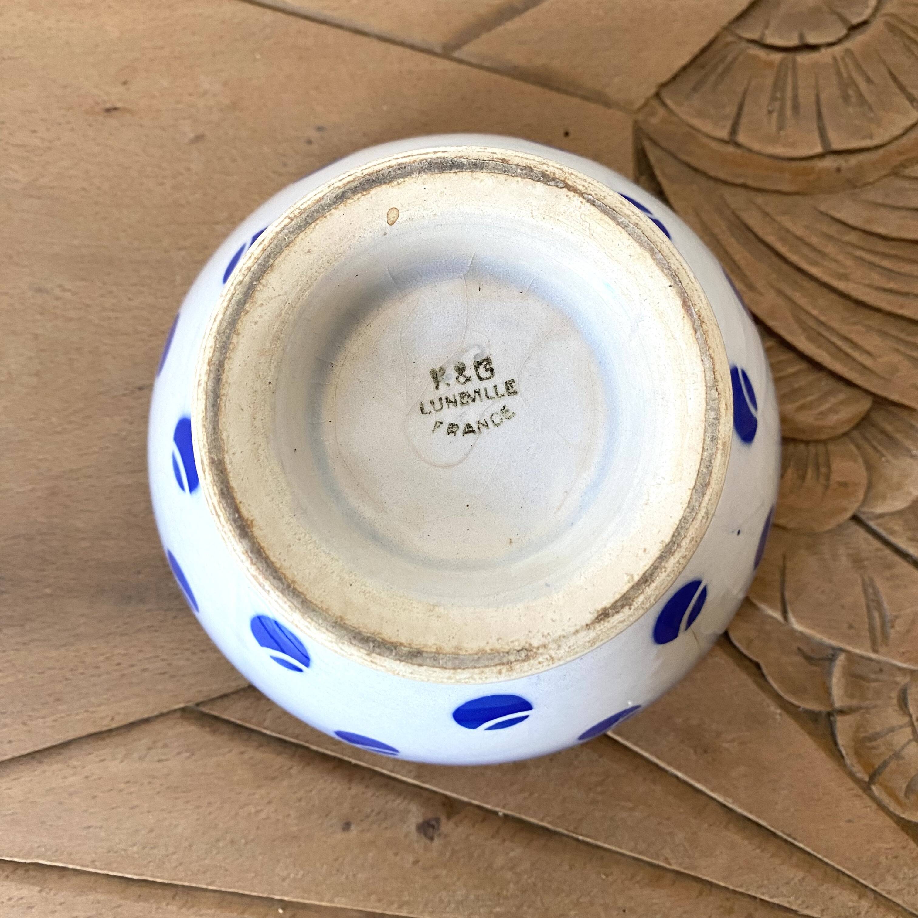 Antique Luneville France K&G bowl