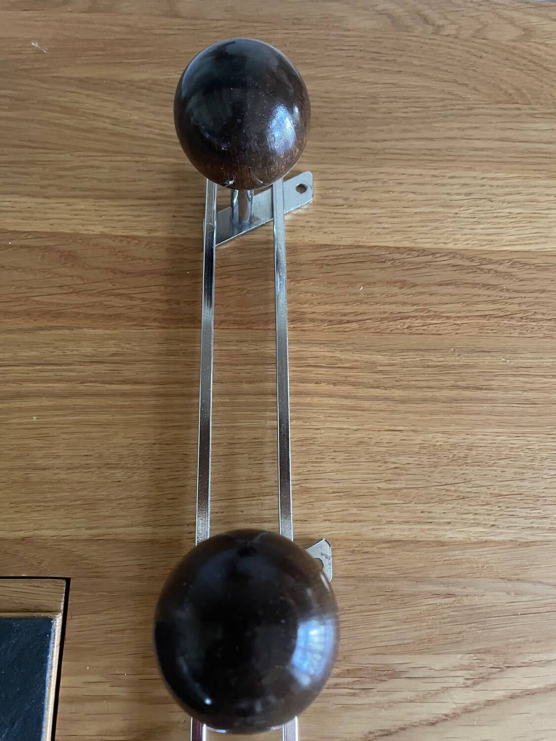 Wooden ball wall coat rack
