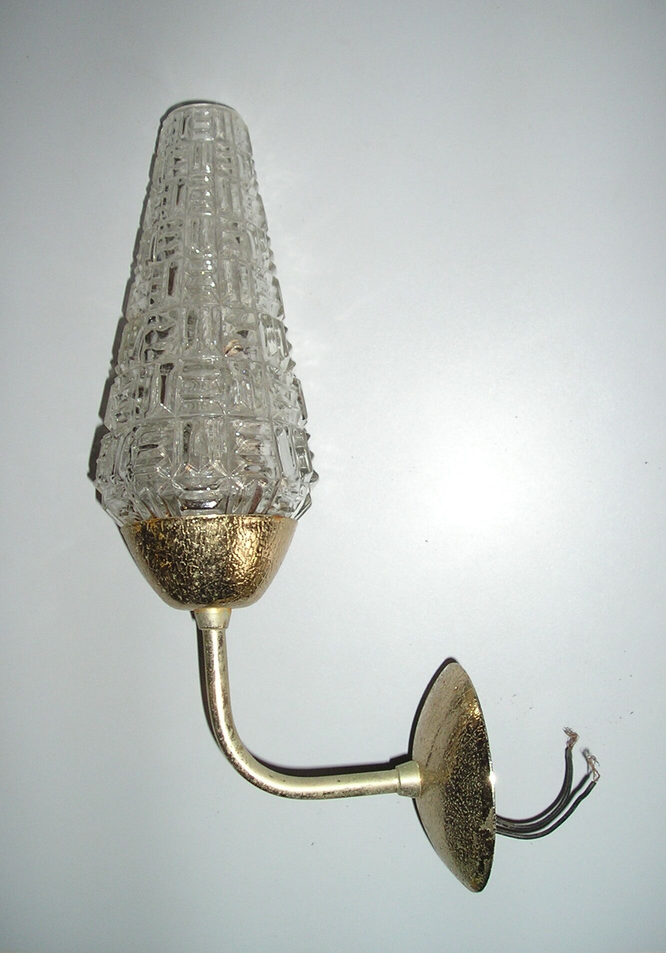 Gold metal wall and glass 1970