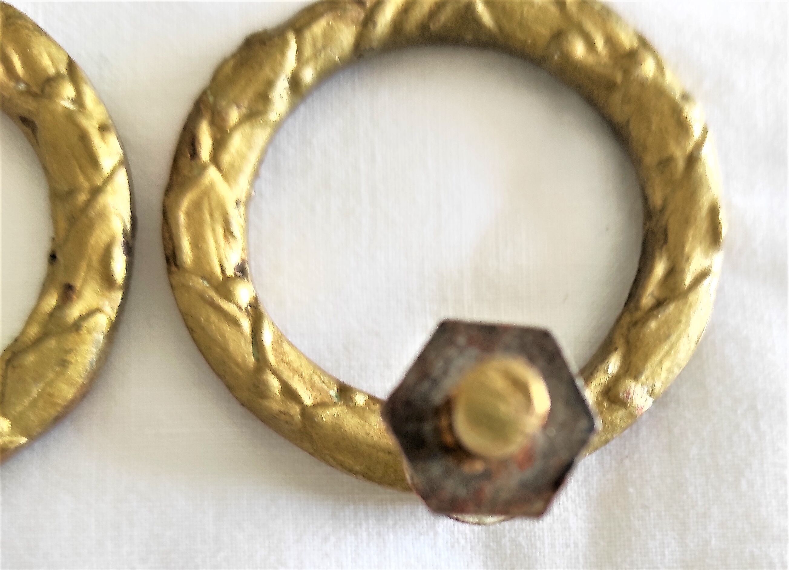 Louis xvi drawer handle in bronze with their nut
