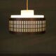Minimalist 1970s aluminium suspension, mid-century light fixture.