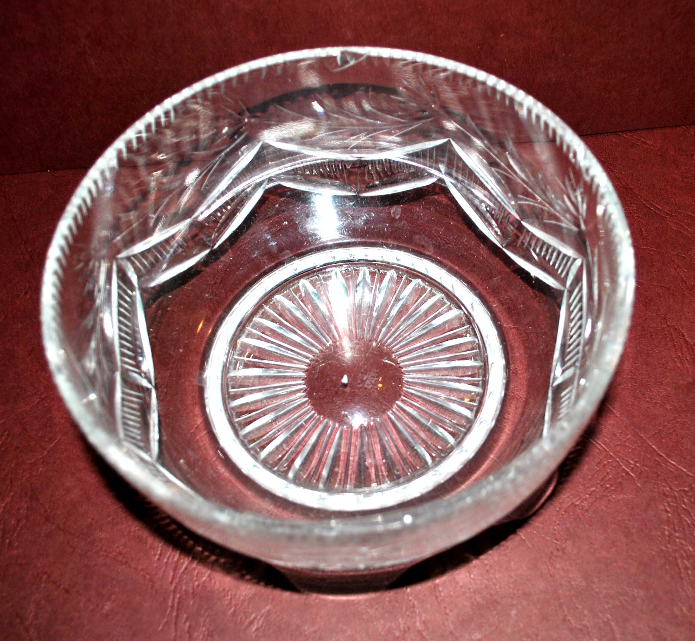 Vintage crystal cut thomas webb england - english crystal bowl