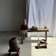Small stool, auxiliary teak stool, Indonesian footrest H15
