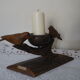 Candle holders birds carved wood
