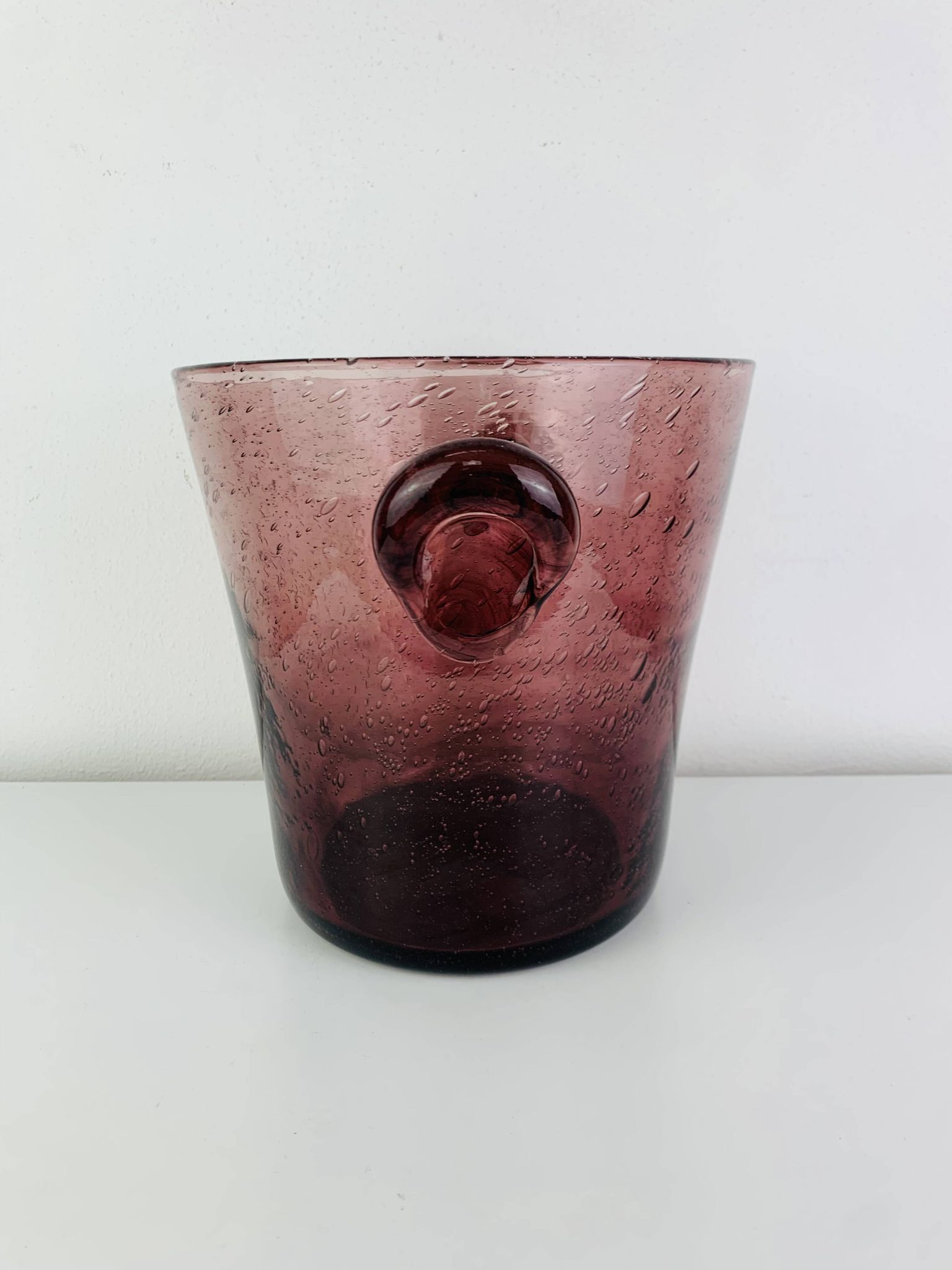 XL champagne bucket, bubble glass from Biot, purple