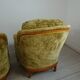 Green English bergere armchairs