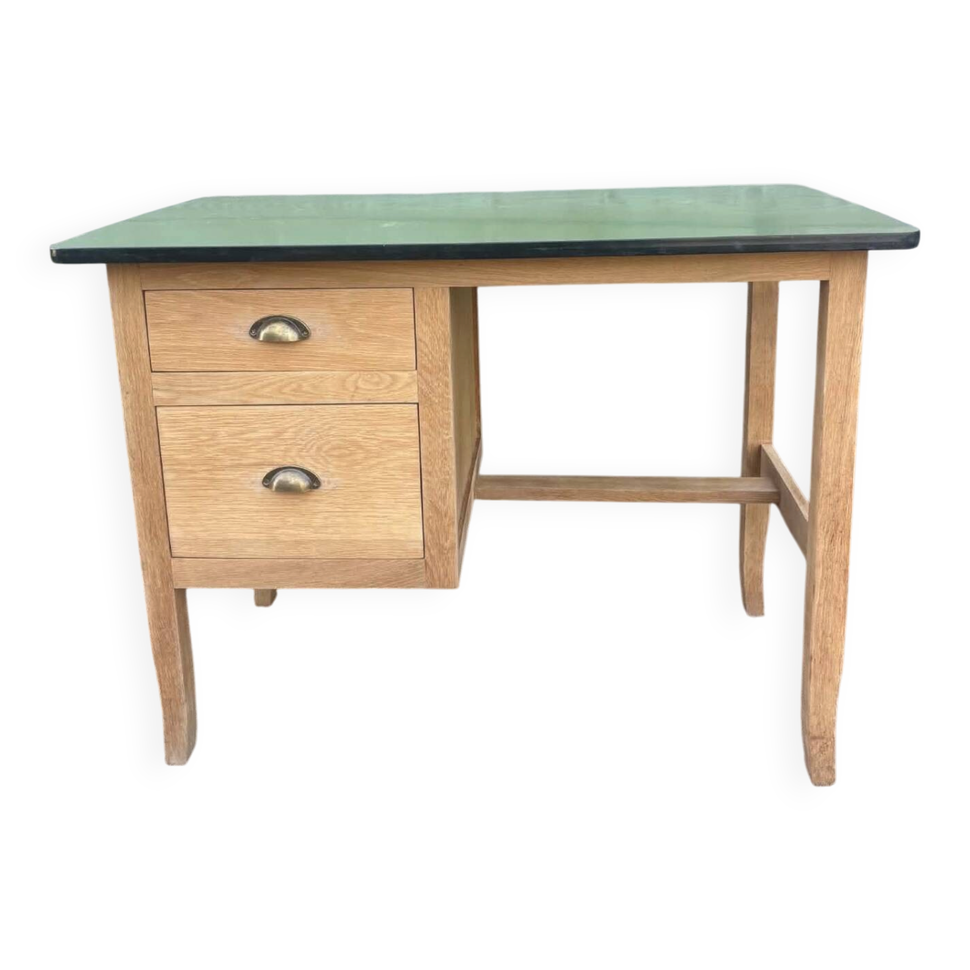 Vintage desk with green Formica top – 1960s/70s