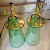 Pair of vintage Italian F.Fabbian bedside lamps