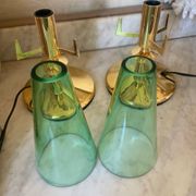 Pair of vintage Italian F.Fabbian bedside lamps