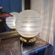 Table lamp, white translucent white globe, 1950s