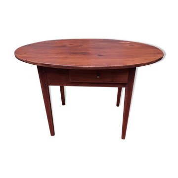 Table ovale 2 tiroirs