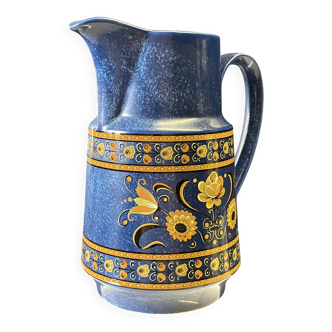 Very nice blue ceramic jug in good condition.