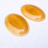 2 plats ovales salins jaune d'or
