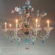 Venetian chandelier rezzonico in multicolored murano glass circa 1920