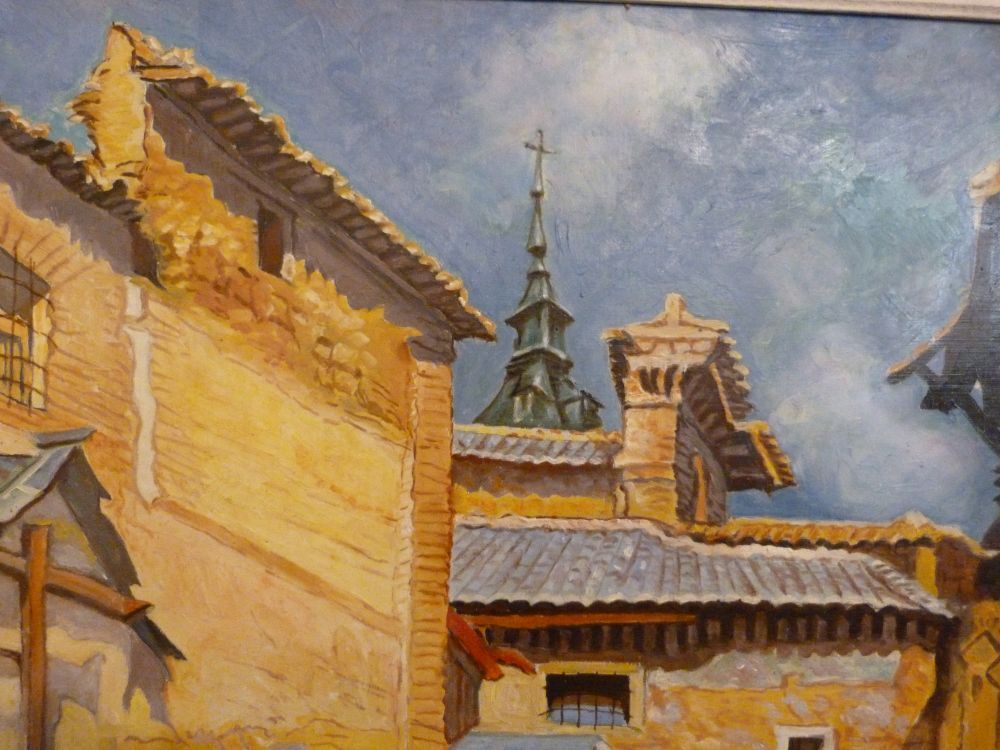 Spanish Village signed Diaz de la poue
