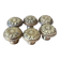set of 6 solid brass handles in Louis XVI style