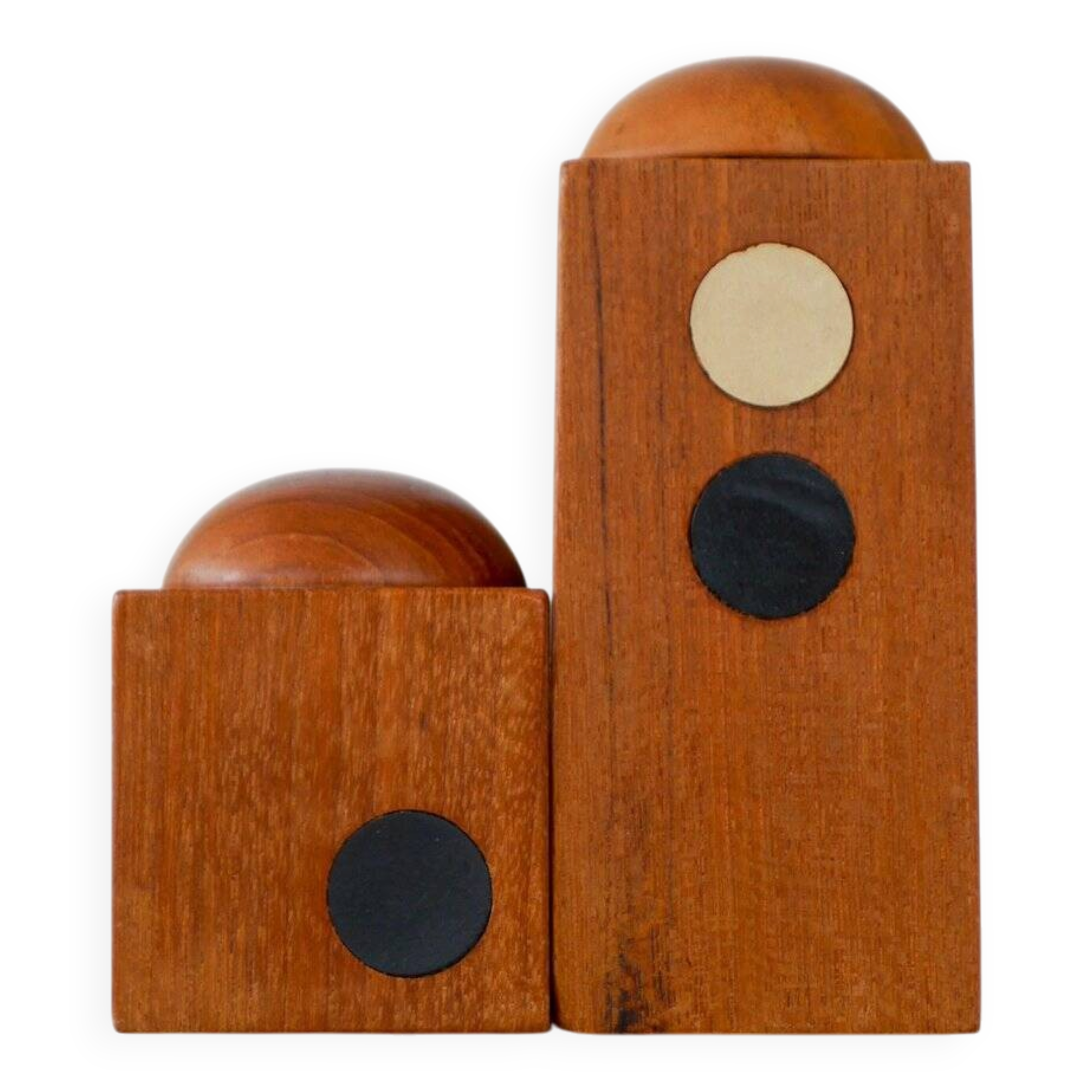 Set of Danish modernist teak salt and pepper shakers, set of 2.
