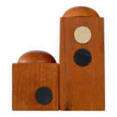 Set of Danish modernist teak salt and pepper shakers, set of 2.