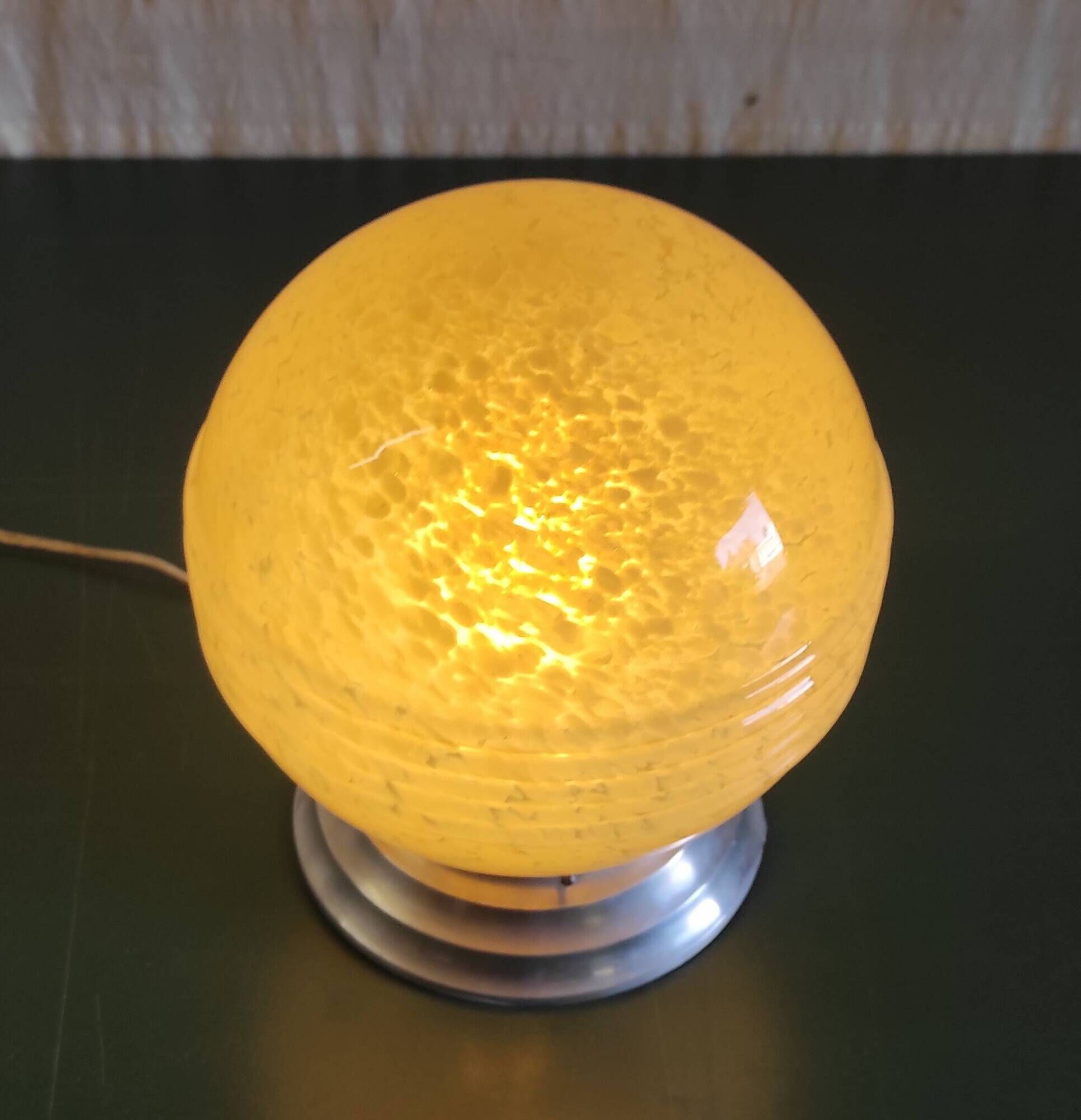 Ceiling light, table lamp in Clichy glass, 1940s-1950s