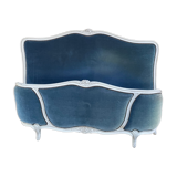 Bed basket Louis XV blue velvet