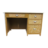 Bureau 1940 patine sable plateau noir