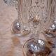 3 large crystal wine glasses in good condition