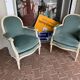 Paire de fauteuils bergére