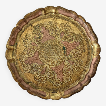 Round tray Florentine Italy