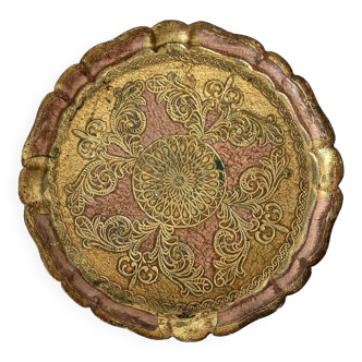 Round tray Florentine Italy