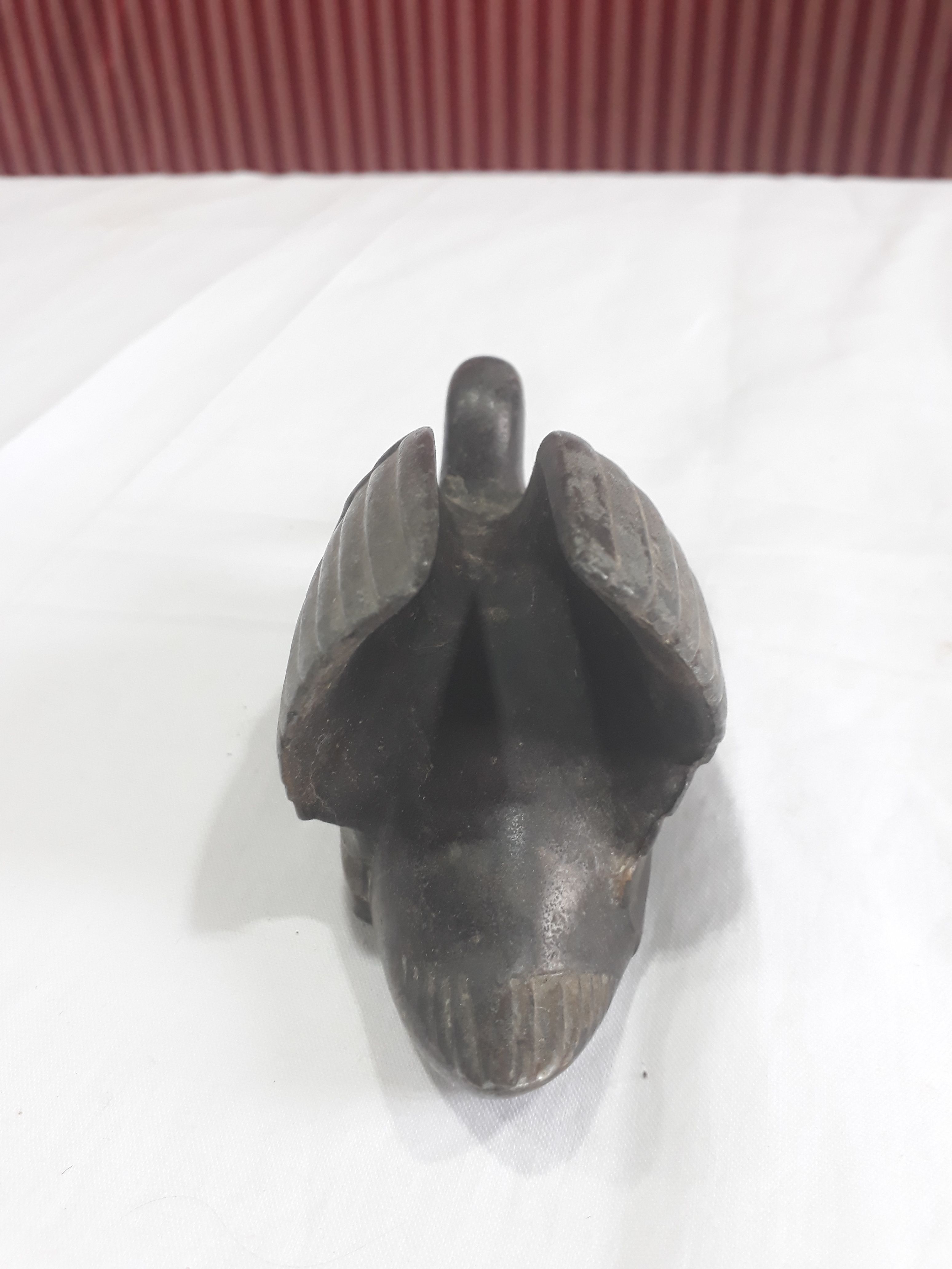 Old mail carrier swan (towel holder or letter holder) made of metal