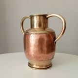 Antique amphora vase in brass and copper