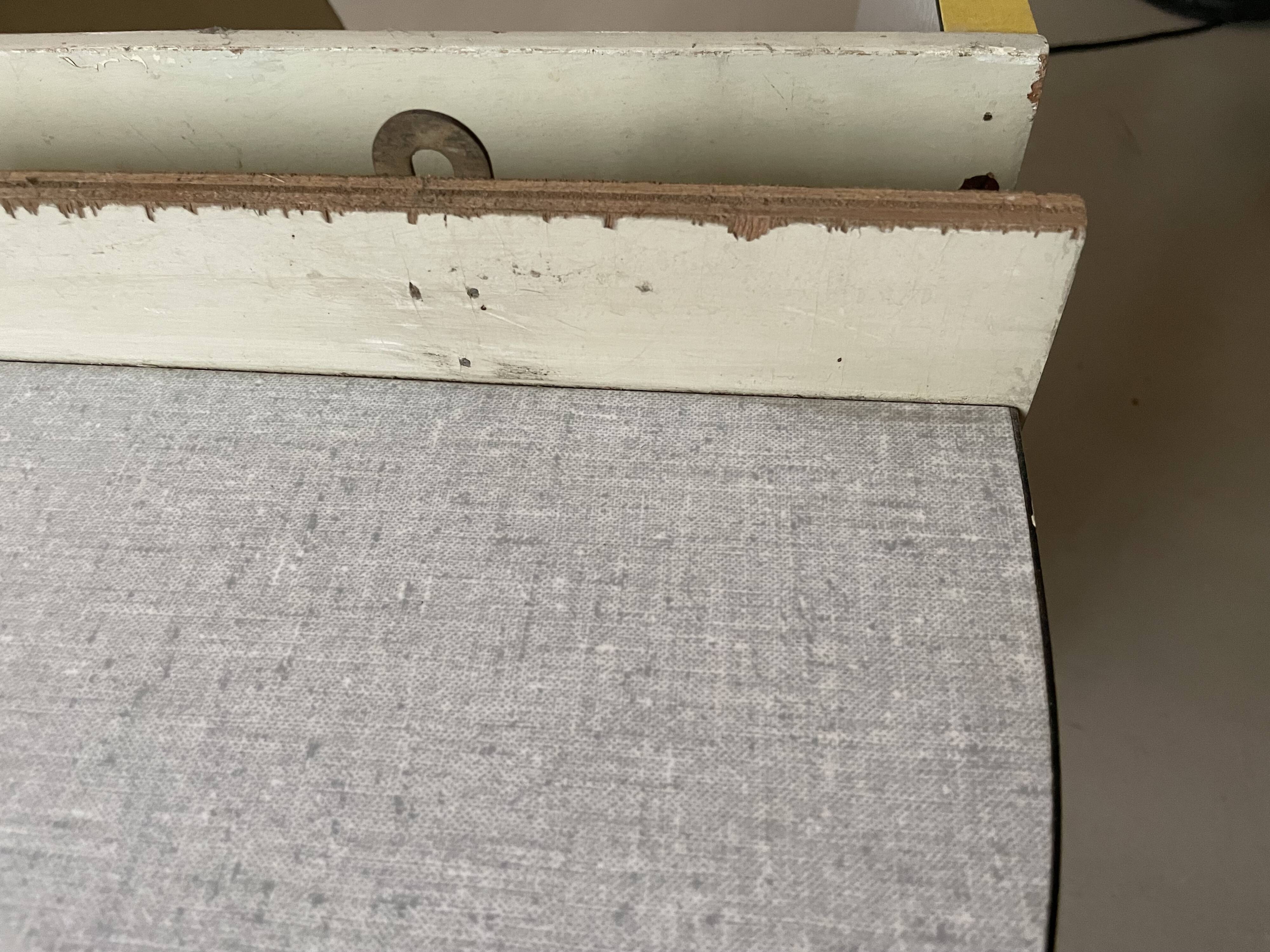 Set of 2 Formica corner shelves