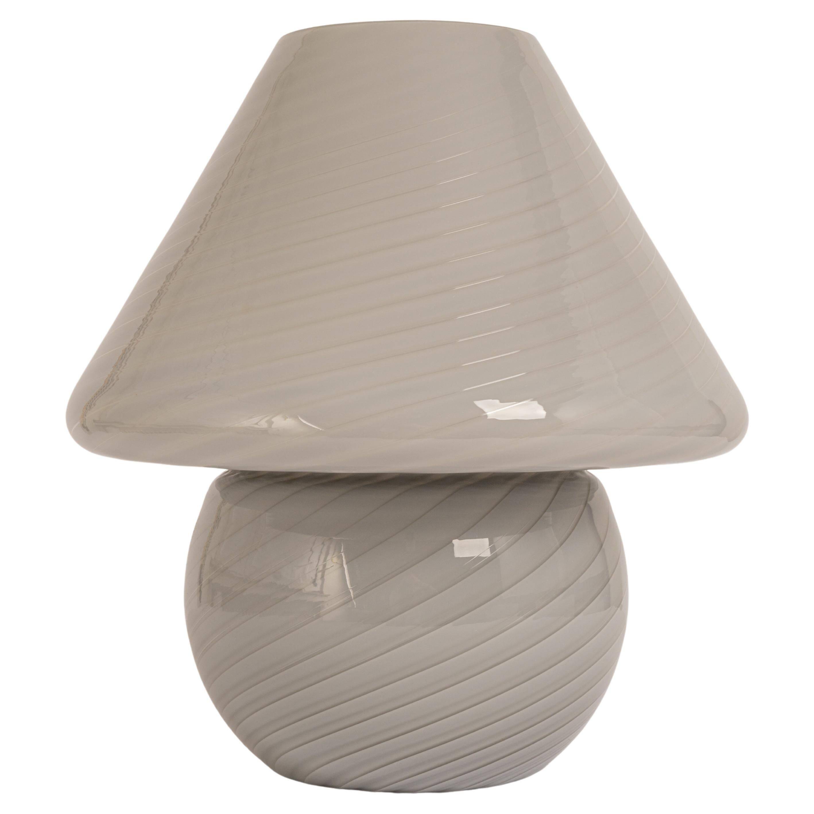 Mushroom table lamp in glass by Peill & Putzler, Germany, 1970s