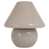 Mushroom table lamp in glass by Peill & Putzler, Germany, 1970s