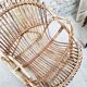 Armchair basket adult wicker curly