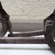 Anciens chenets en fonte coquillage