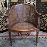 Office armchair Louis XVI cannage