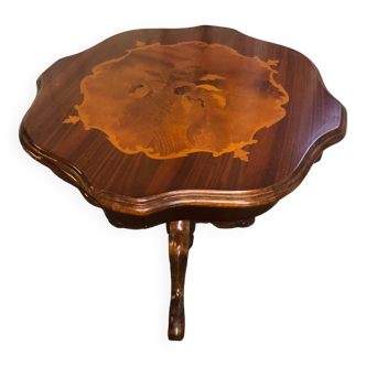 Table basse, table d’appoint, guéridon marqueterie